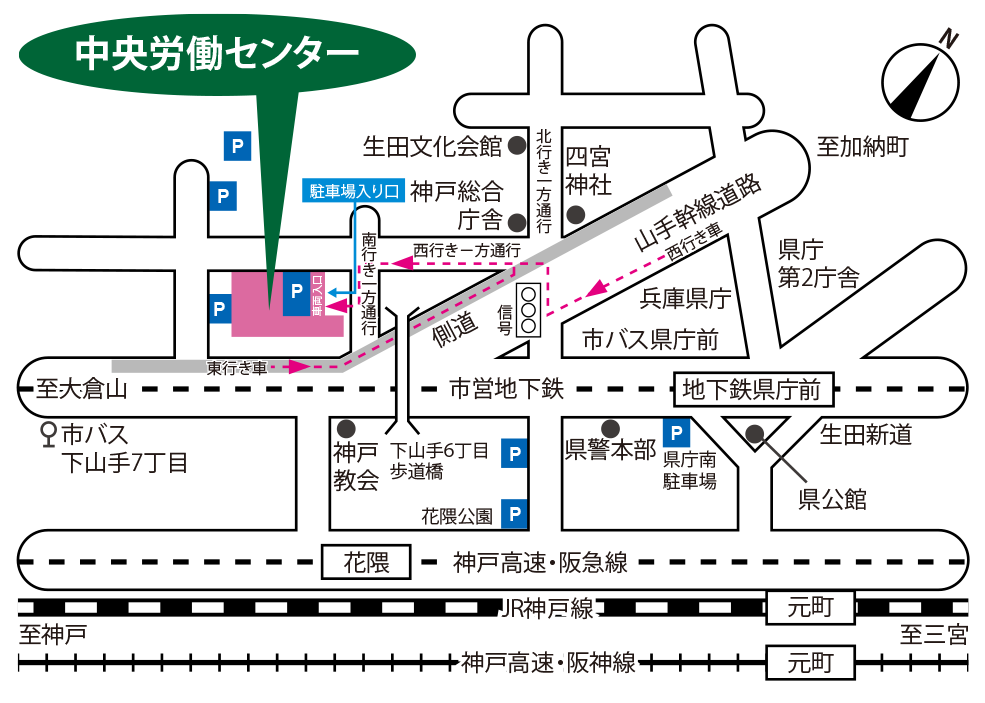 神戸会場周辺の地図