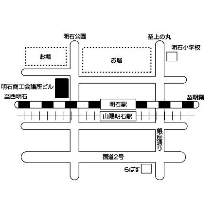 明石会場周辺の地図