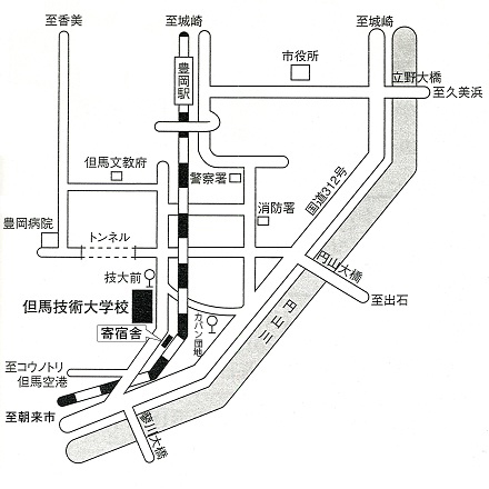 豊岡周辺の地図